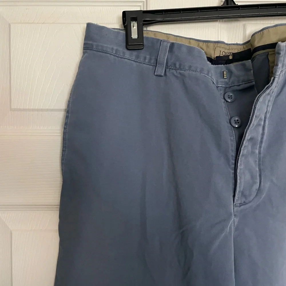 J. Crew Relaxed Fit Men's Slate Blue Chinos 100% Cotton 34X34